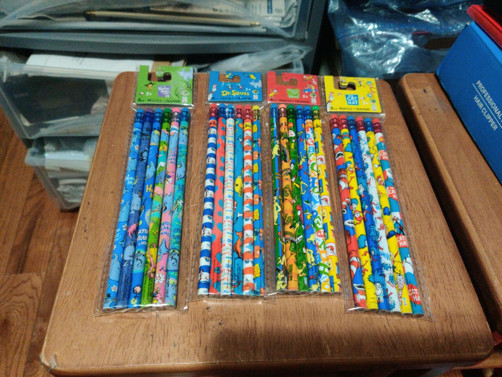 Mixed Lot Of 4 Dr. Seuss Pencil Packs!