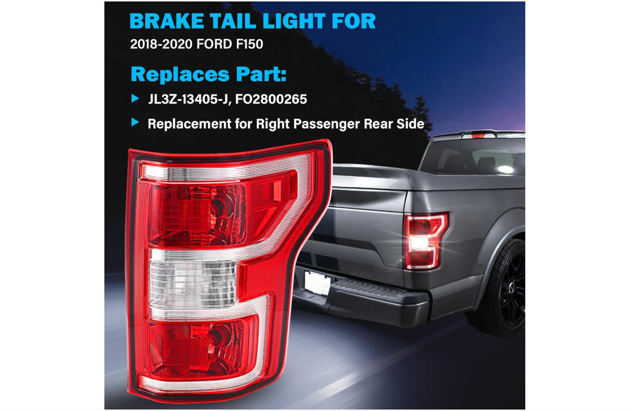 F150 Tail Lights Assembly, Compatible with 2018-2020 Ford F-150, Right Passenger