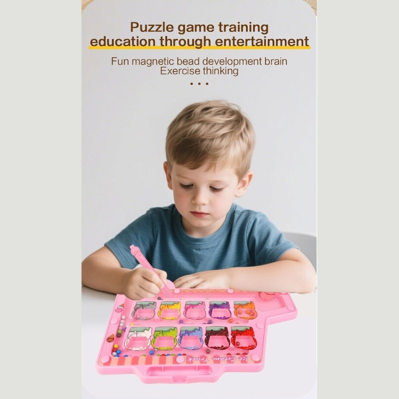 Maze Board Walking Bead for Kids Educational Color Sorting Activity Toy