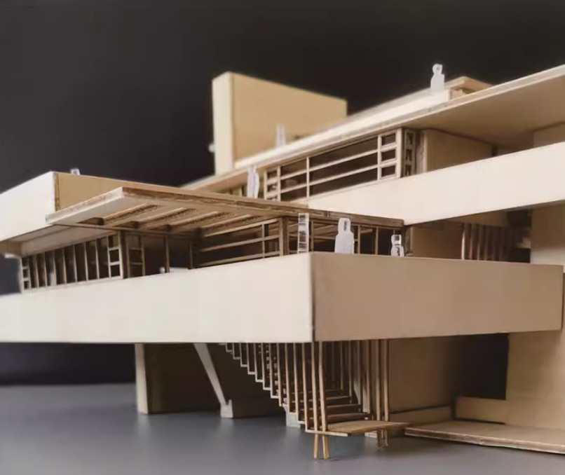 1/75/100 Scale Fallingwater Villa 3D Wooden DIY Building Model Assembly Kits Set