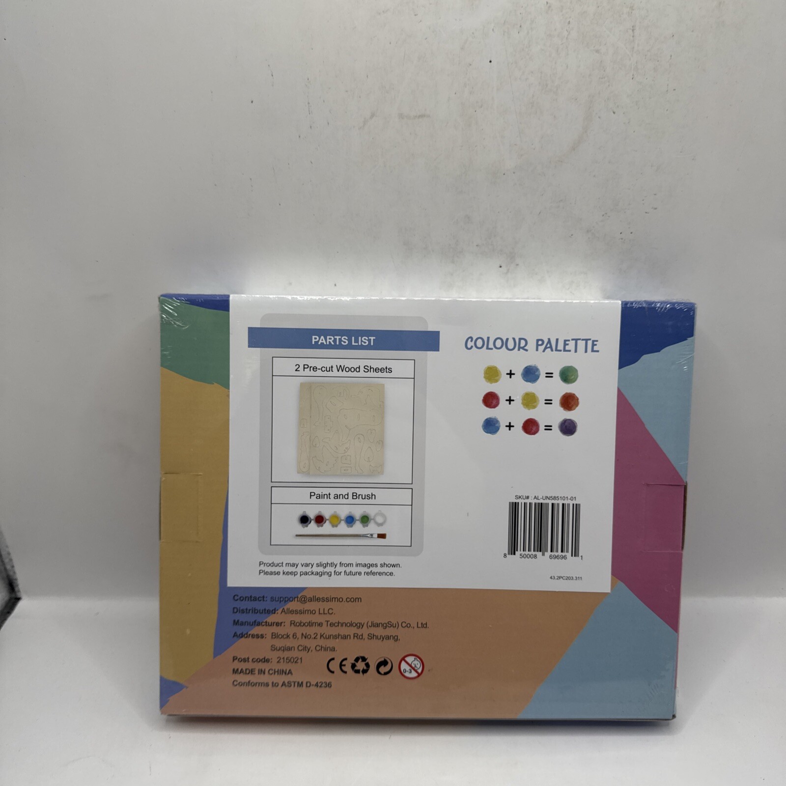 Allessimo Reality Puzzle Create and Paint Kit Unicorn ~Level 3~ Ages 5+