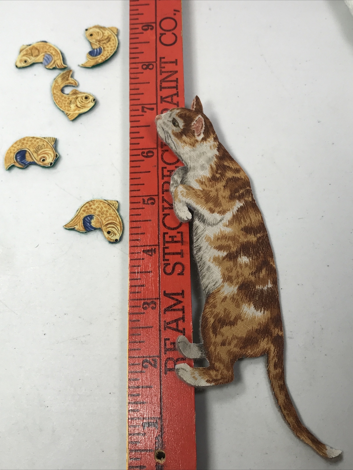 Cat And Koi Fish Animals Felt Flannel Pellon Pieces For Storyboard Lot Of 6