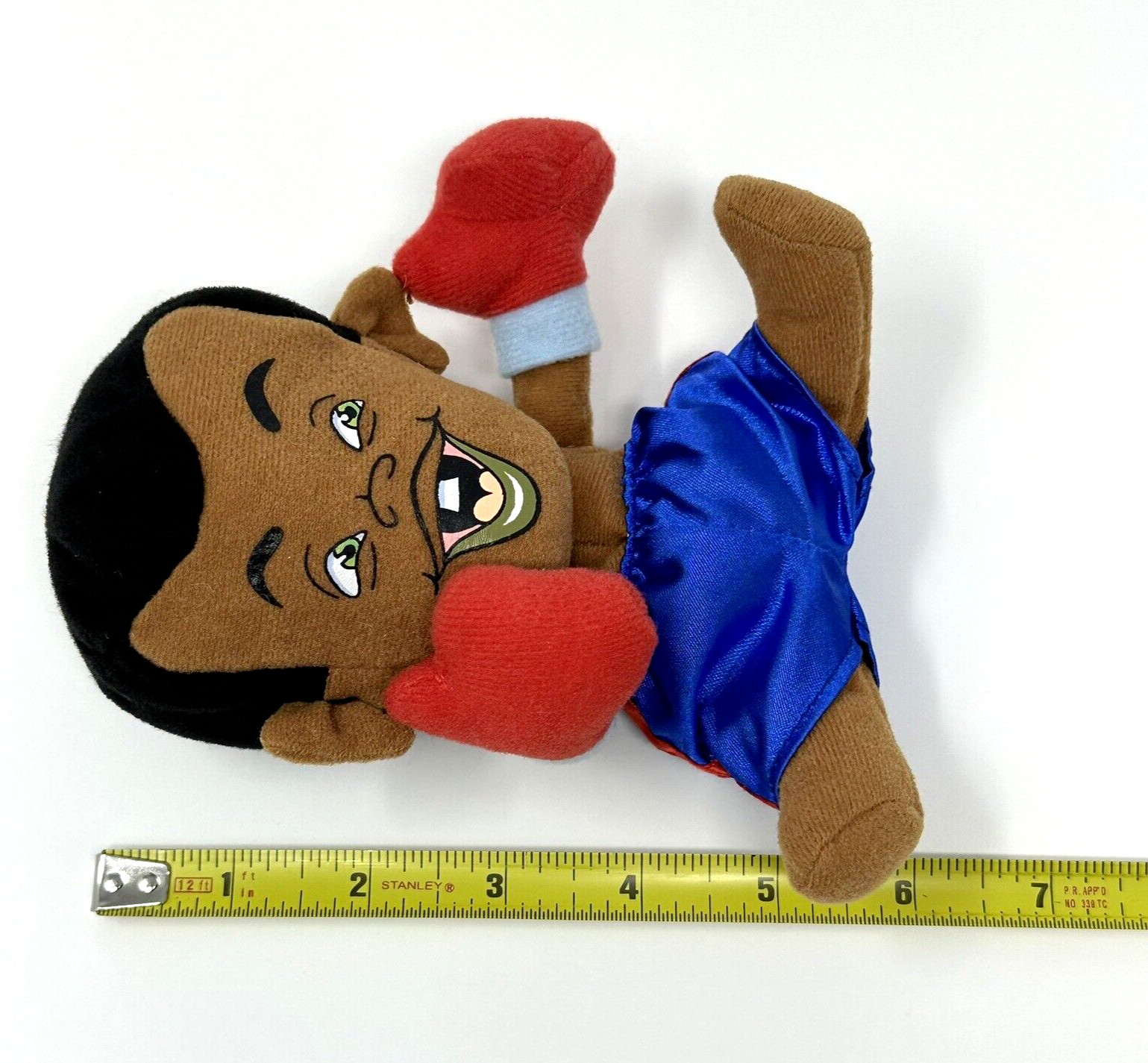 Vintage Big Brainy Babies Joe Louis Plush Stuffed Animal Figure Boxer 1997 6 in