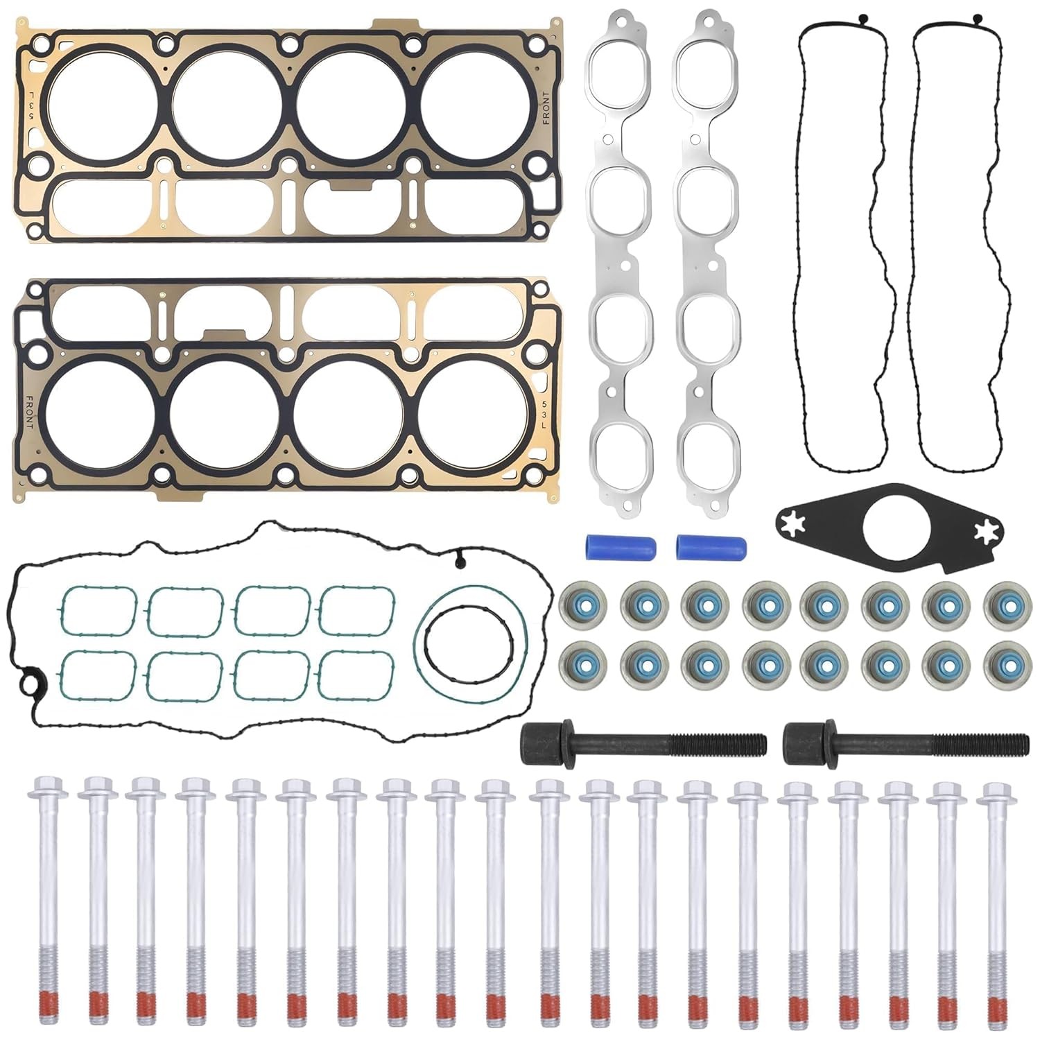 Head Gasket Set with Head Bolts Compatible with Chevrolet Silverado 1500