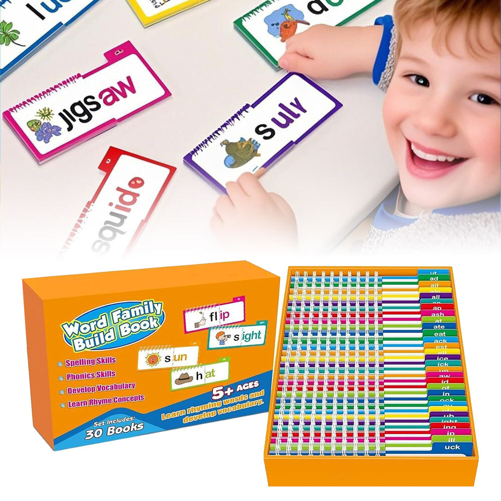 Reading Flip Book 30 Read and Rhyme Flip Book Flash Cards ABC Vocabulary CardsET