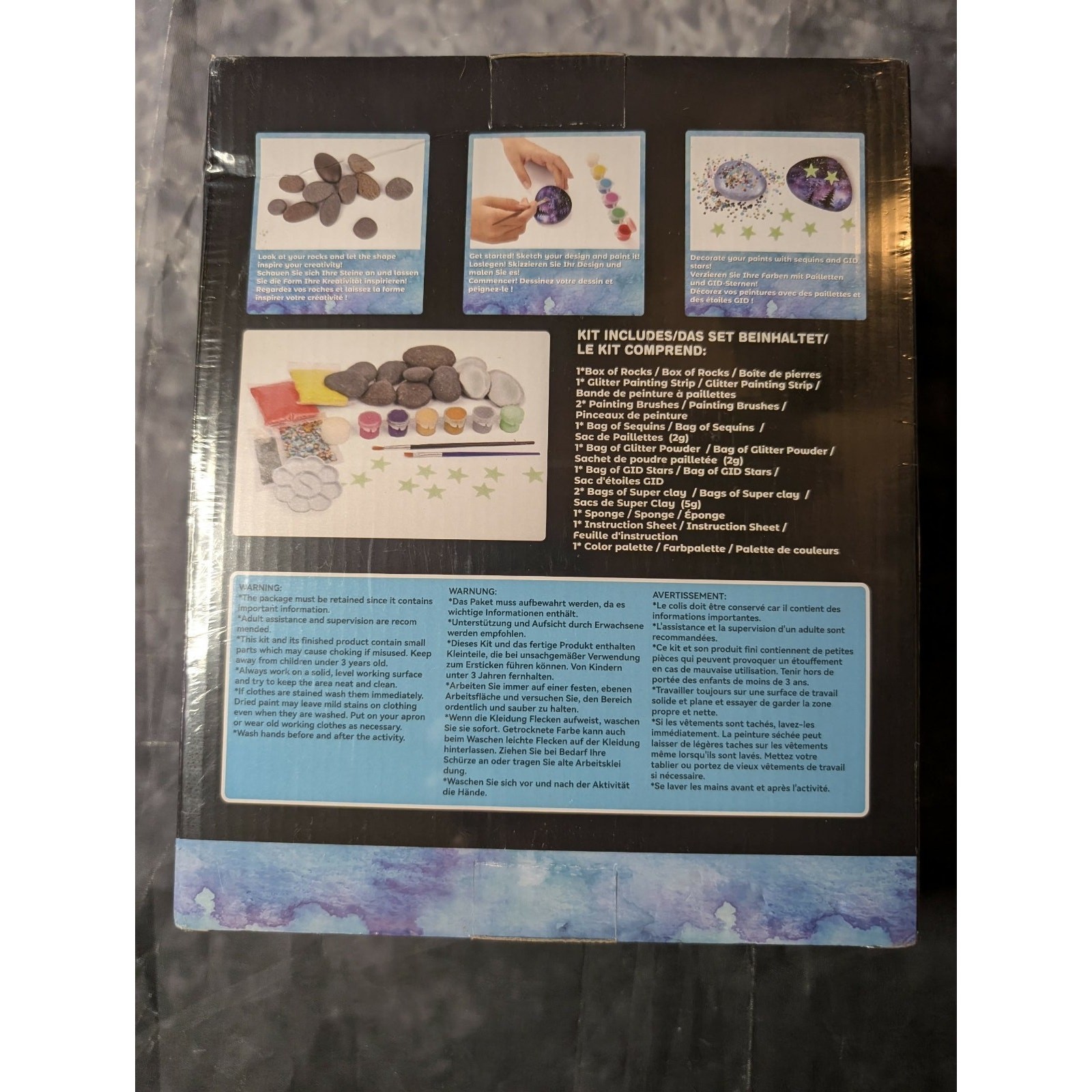 NEW! SMILESSKIDDO Galaxy Rock Painting Science Kit. Kids Experiments Crafts Gift