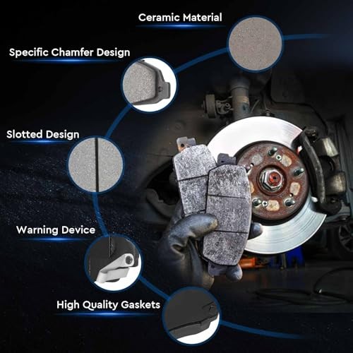 Front Rear Ceramic Disc Brake Pads Set for Toyota 4Runner 2003-2023, for FJ