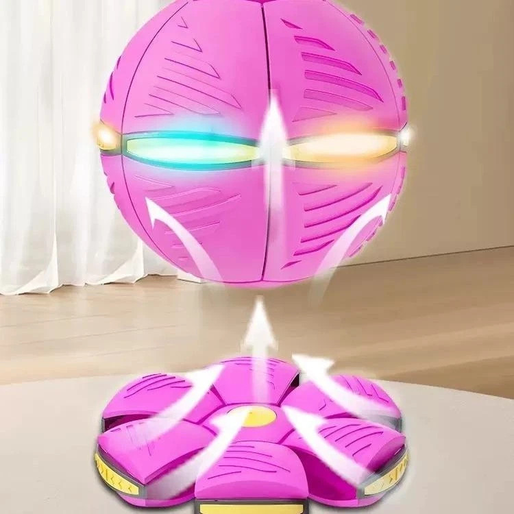 Magic Meta Bounce Ball 2-in-1 Flying Saucer Transforming LED Bouncy Toy Kids Pet