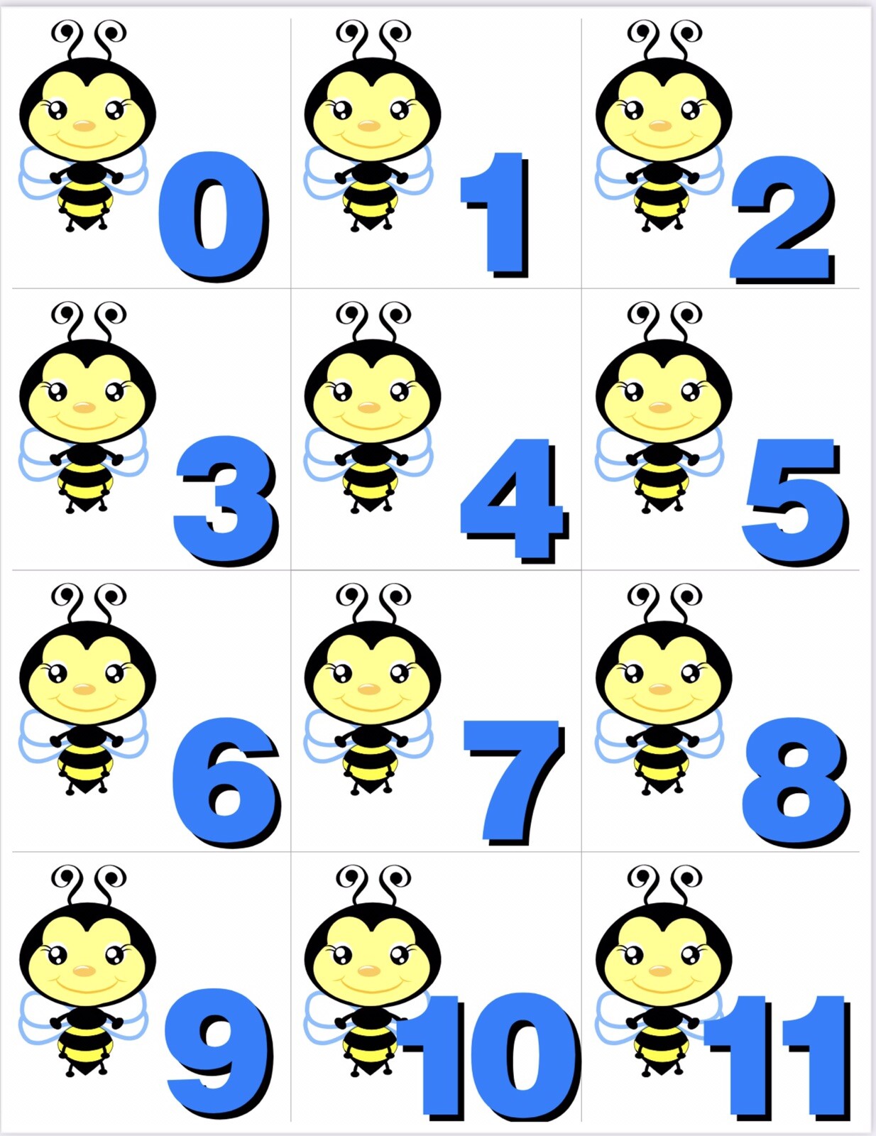 Honeybee – Numbers 0-31 Pocket Chart Cards or Calendar Learning Resource – Math
