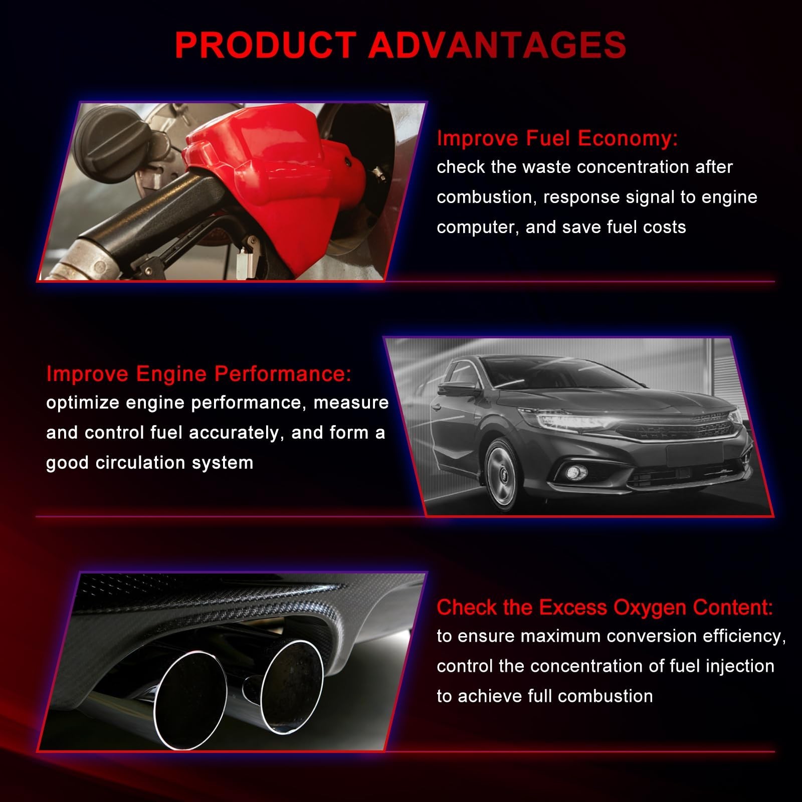 Pack of 2 O2 Oxygen Sensor Upstream 234-9064 & Downstream 234-4352 Compatible…