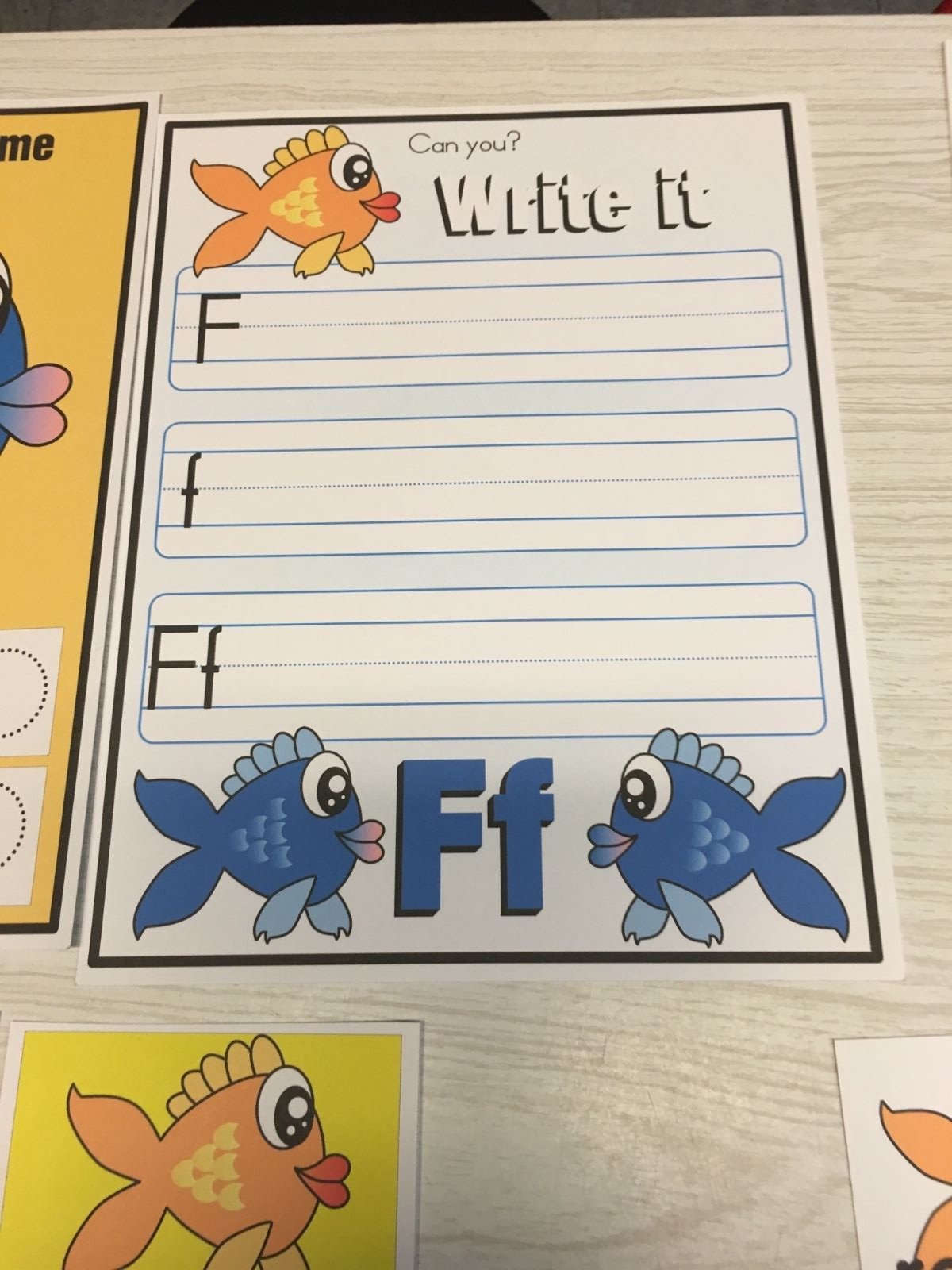 FISH -THEMED Learning Activities Package – LAMINATED – Teaching supplies