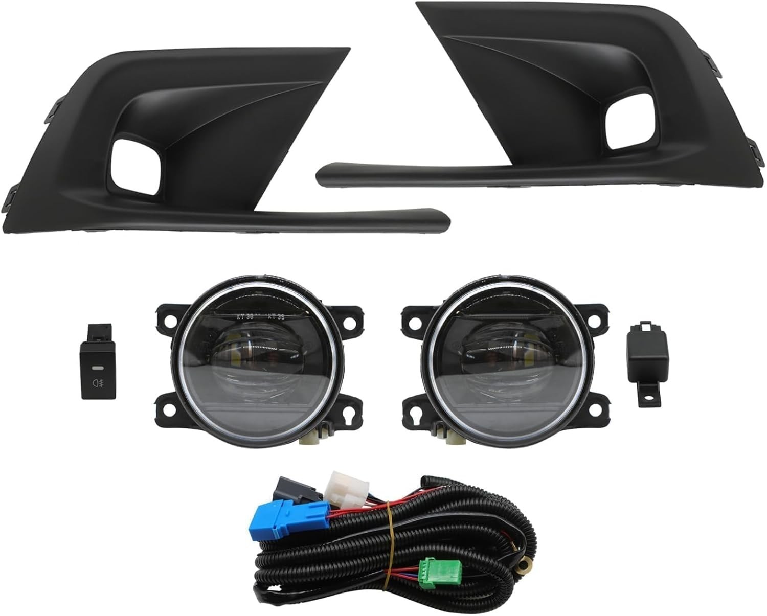 Front Bumper Fog Lights Assembly Compatible with 2022 2023 2024 Civic Pair Fog