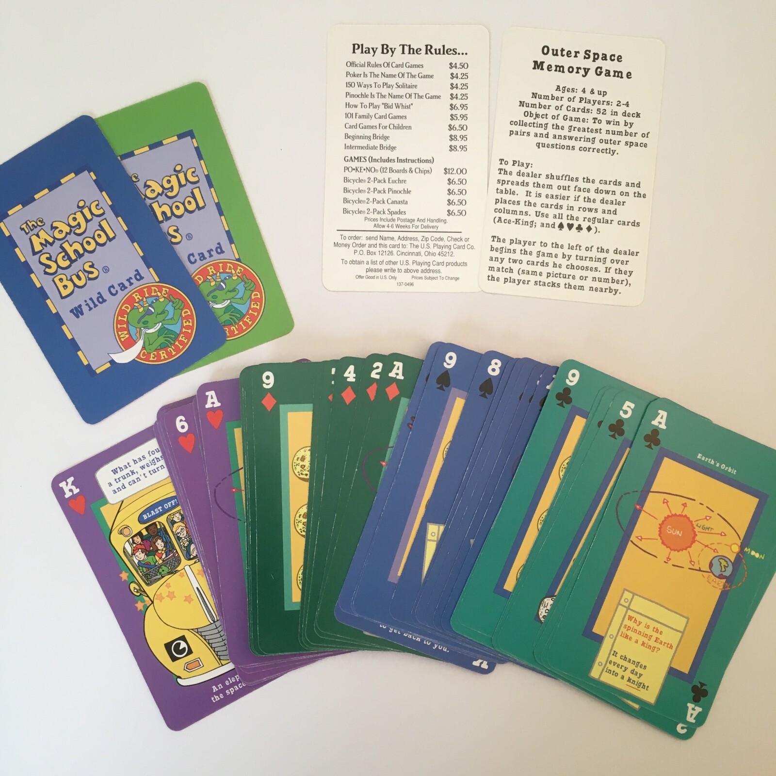 Scholastic’s The Magic School Bus Outer Space Memory Game Science Playing Cards