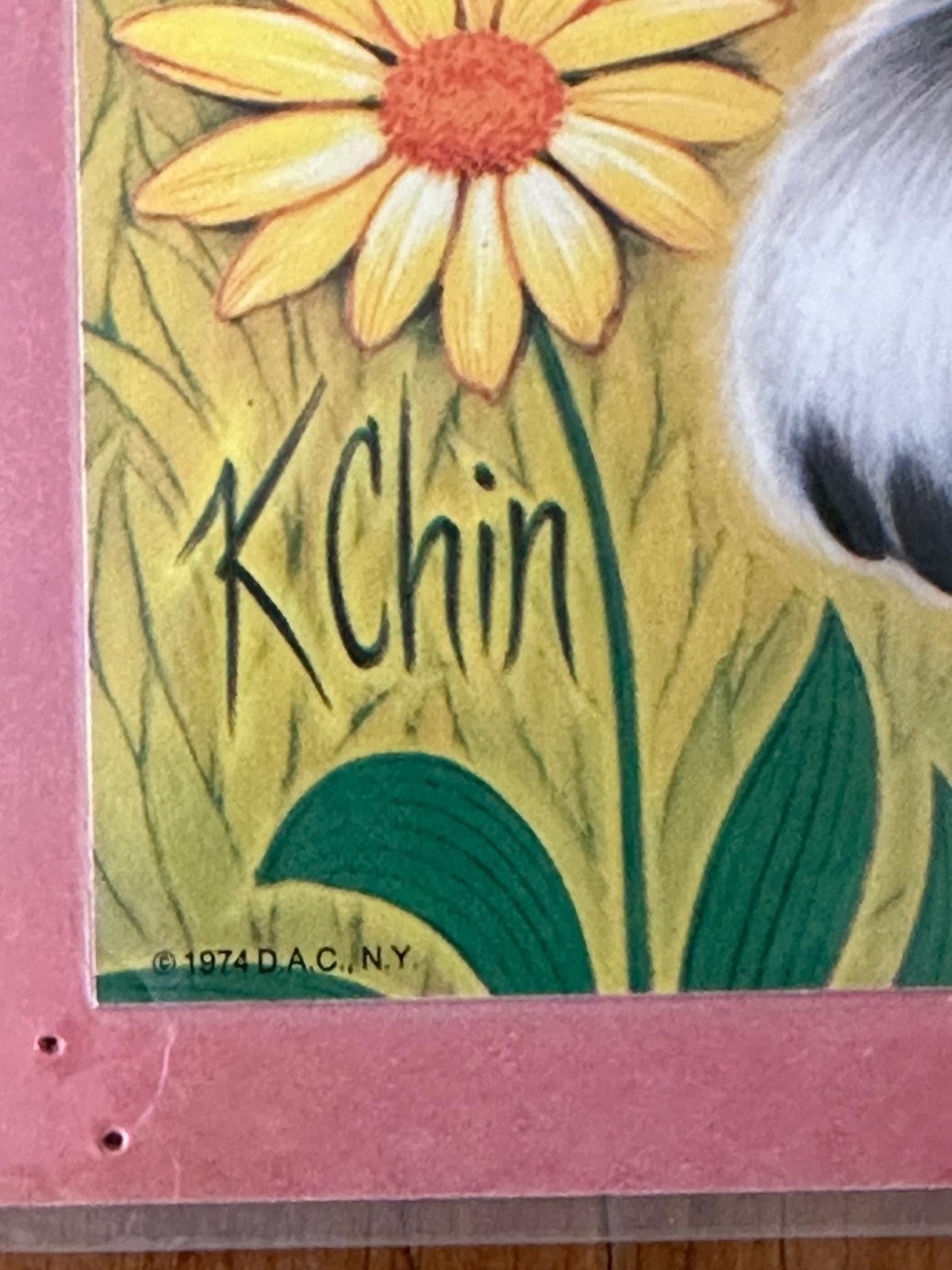 Vintage K. Chin, Animal Prints, 1970s, Nursery Art, Set of 4, Assorted