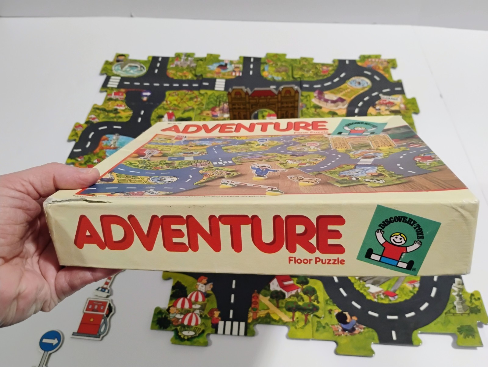 Vintage 1986 Discovery Toys Adventure Floor Puzzle Playset