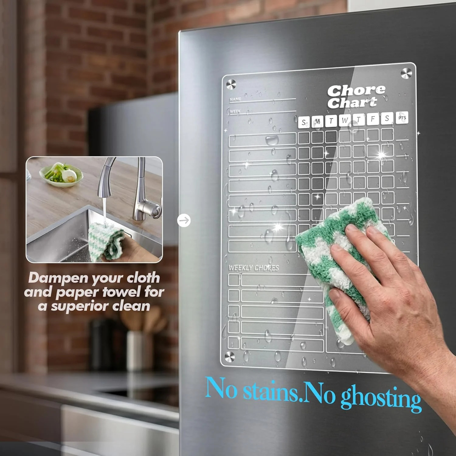 1pc Acrylic Magnetic Chore Chart for Kids, Chore Board, Dry Erase Chore Chart, 1