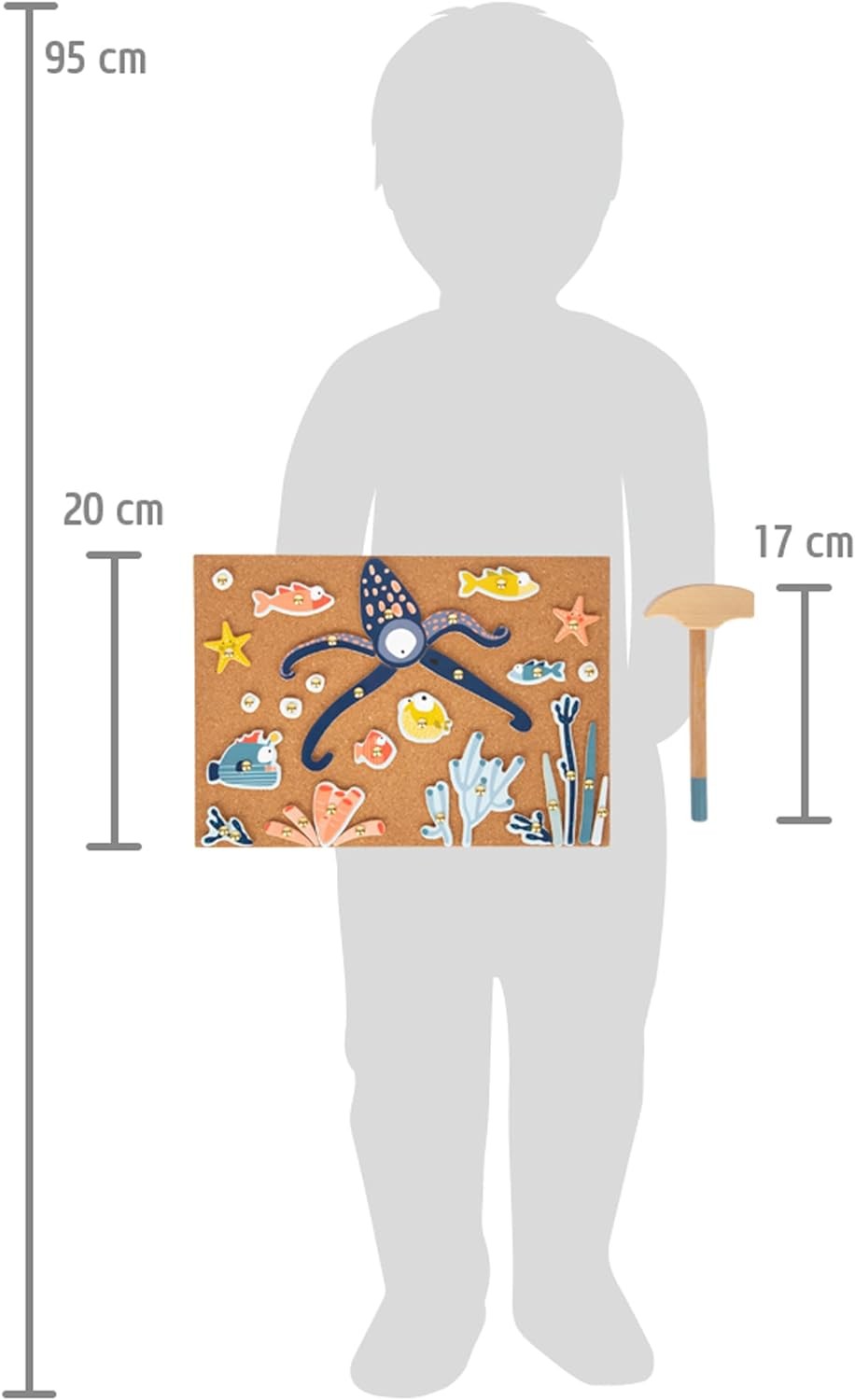 Small Foot Sea Life Hammer Game, Wood, with Large Selection of Motif Elements, i