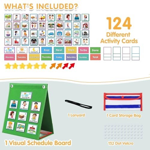 Visual Schedule Chart for Kids with Autism – Daily Routine Planner & Chore Board