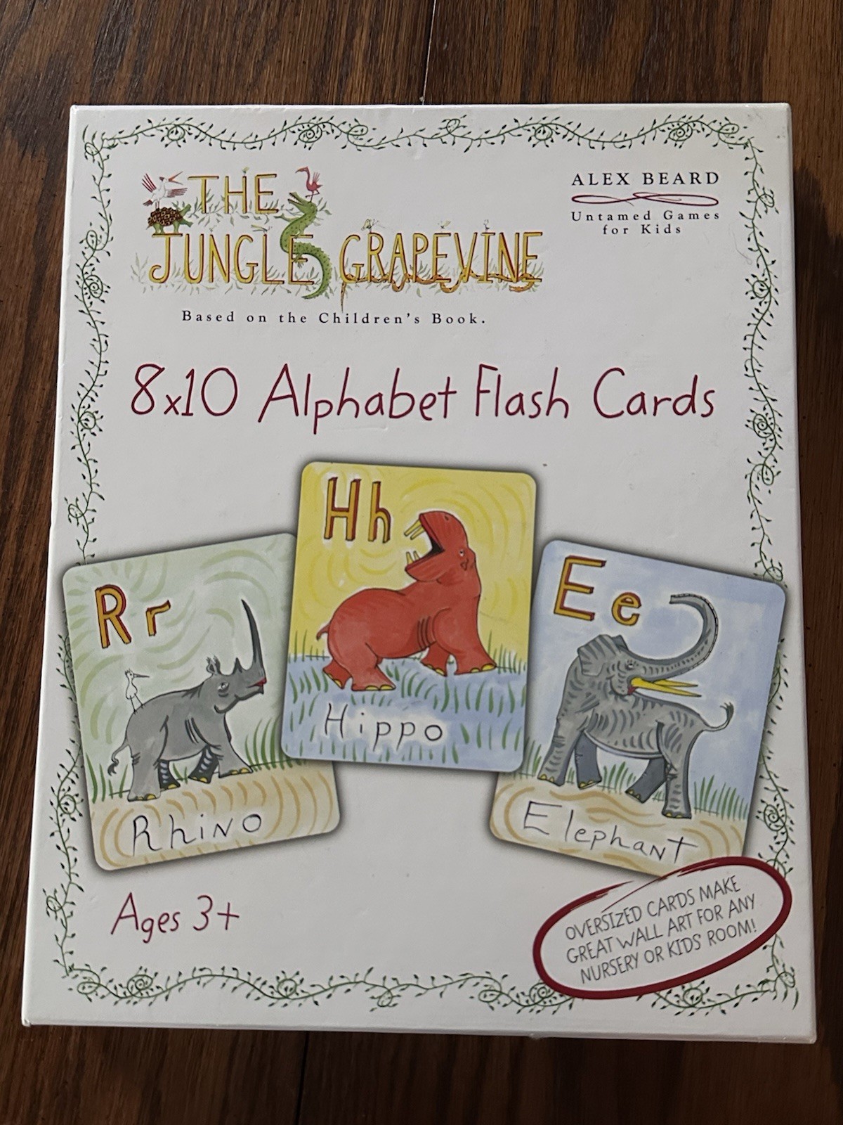 8×10 Alphabet Flash Cards Based On The Jungle Grapevine Alex Beard Animal Large