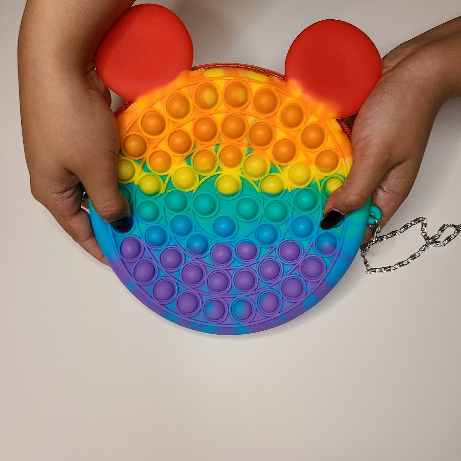 girl purse Popit Fidget Toy Push Bubble Sensory Stress Relief Kids crossbody bag