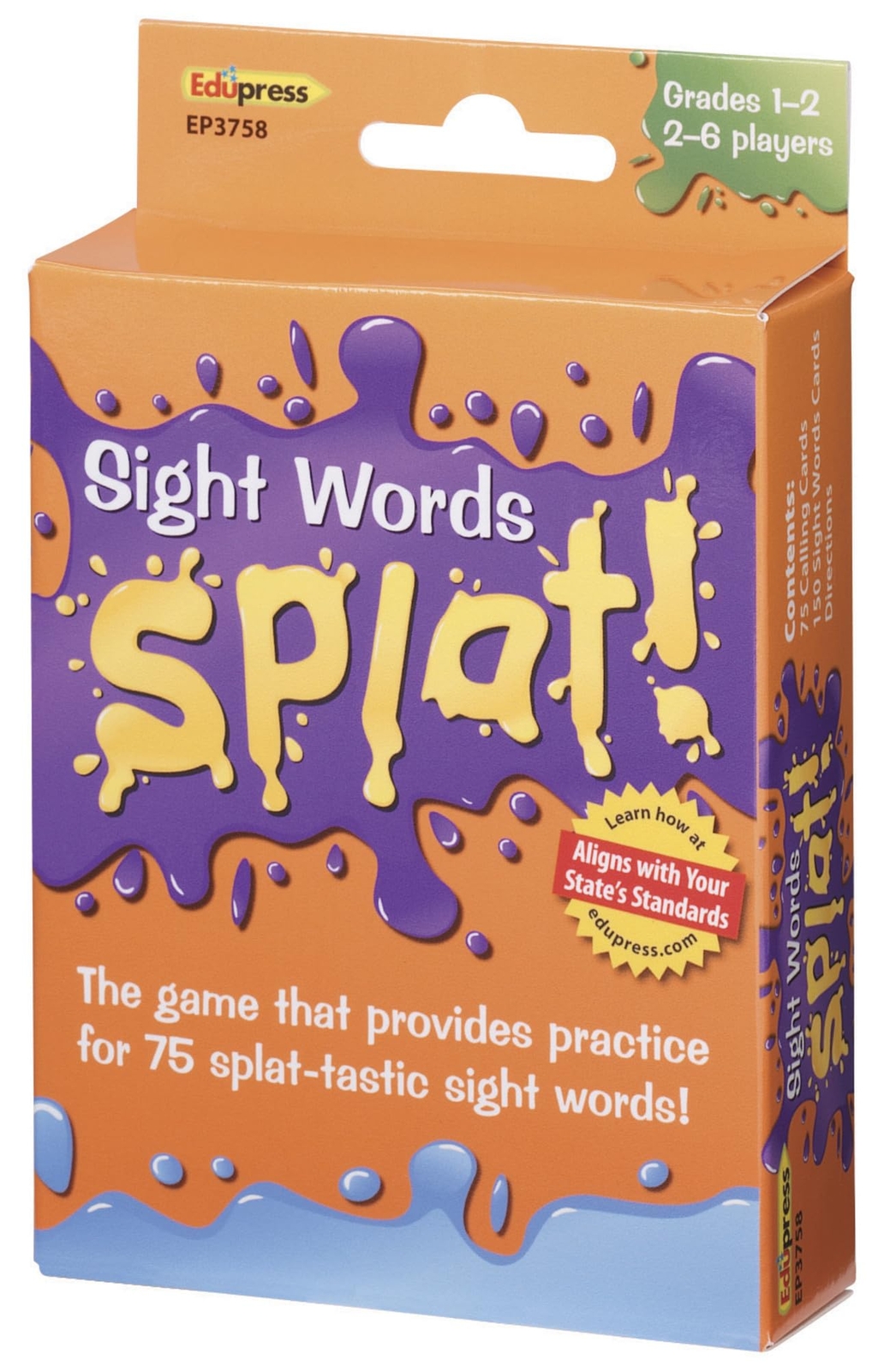 Sight Words Game for Grade 1 and 2 Fast Paced Fun for 2 to 6 Players