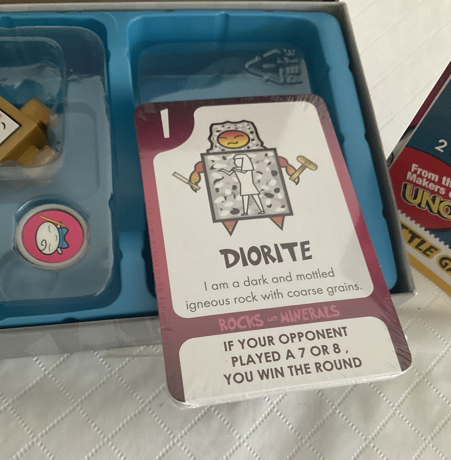 Basher Science Rocks & Minerals Card Game Pyrite Figure 2 In 1 Mattel Open READ
