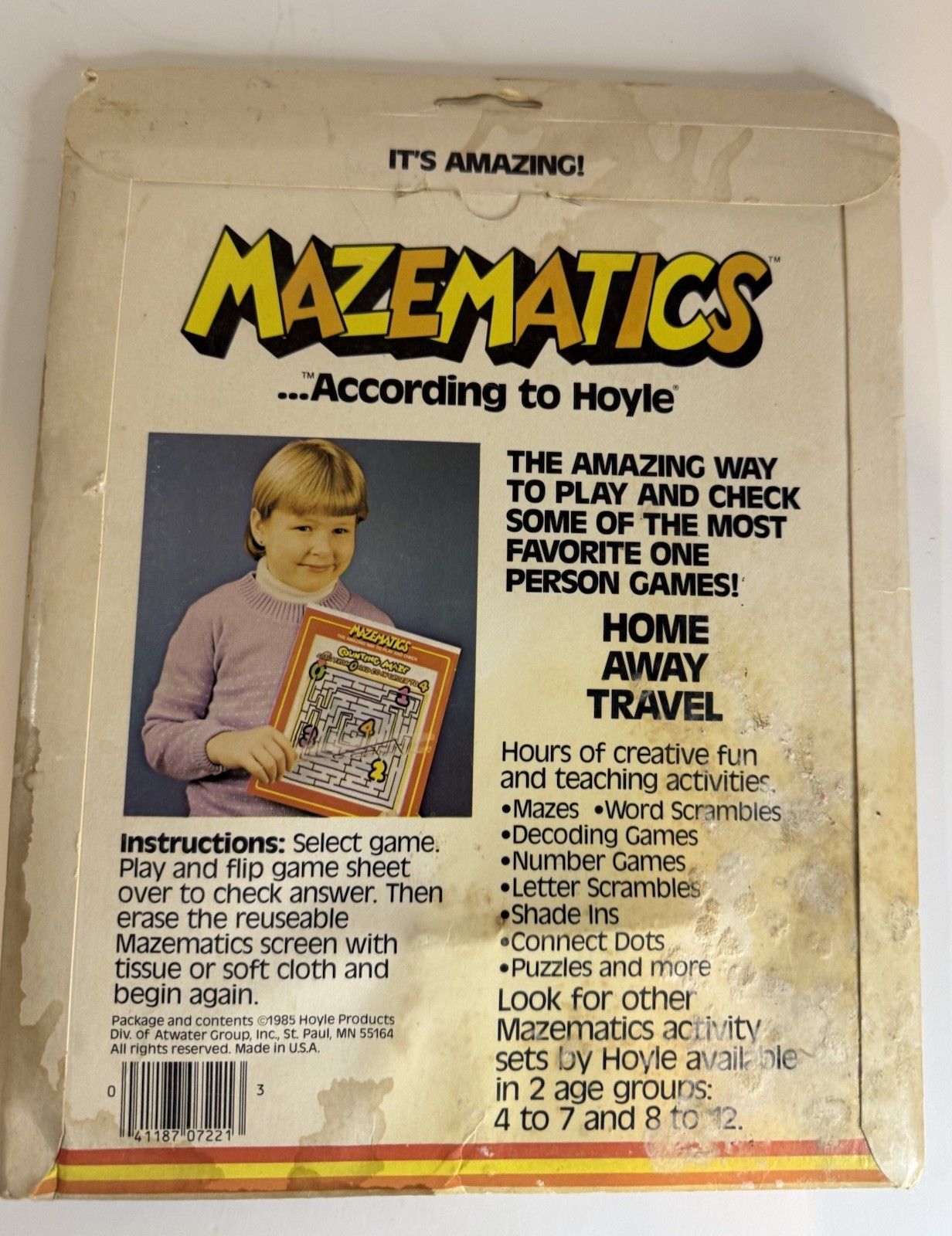 Mazematics Activity Set Ages 8 To 12. Unopened From 1985.
