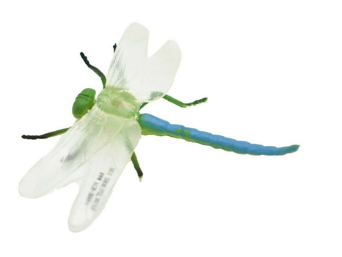Dragonfly, Green & Blue, Very Nice Rubber Reproduction 3″ F1052 B190