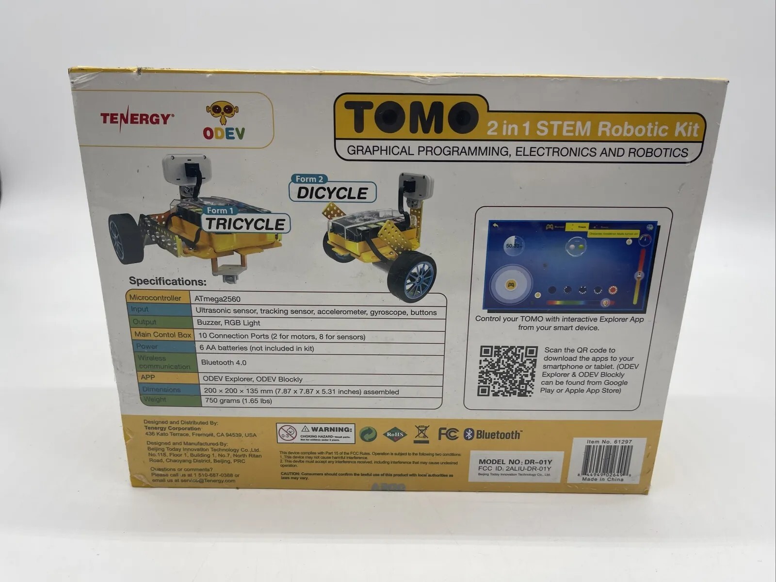Tomo 2 in 1 Stem Robotic Kit DR-01Y Transformable and Programmable APP Robot