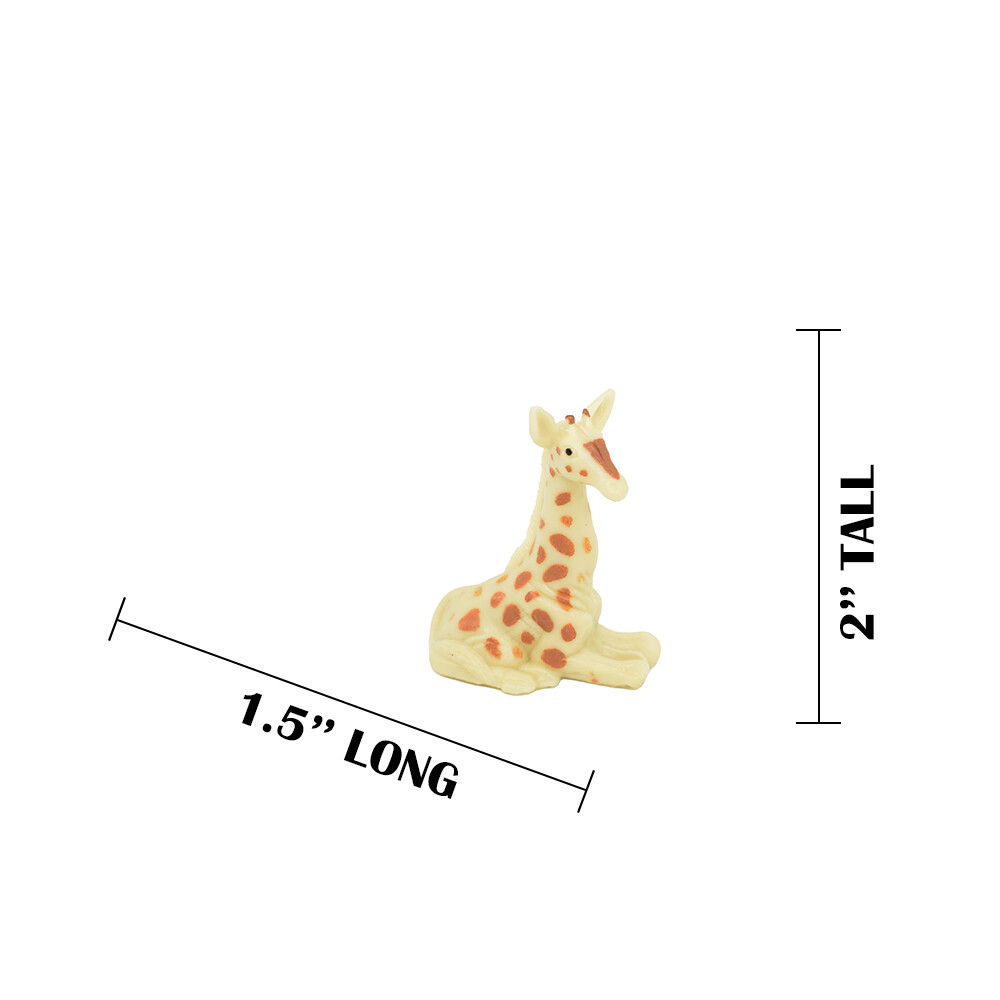 Giraffe, Baby ,Sitting, Plastic Toy Animal, Kids Gift, Realistic Figure 2″ F249