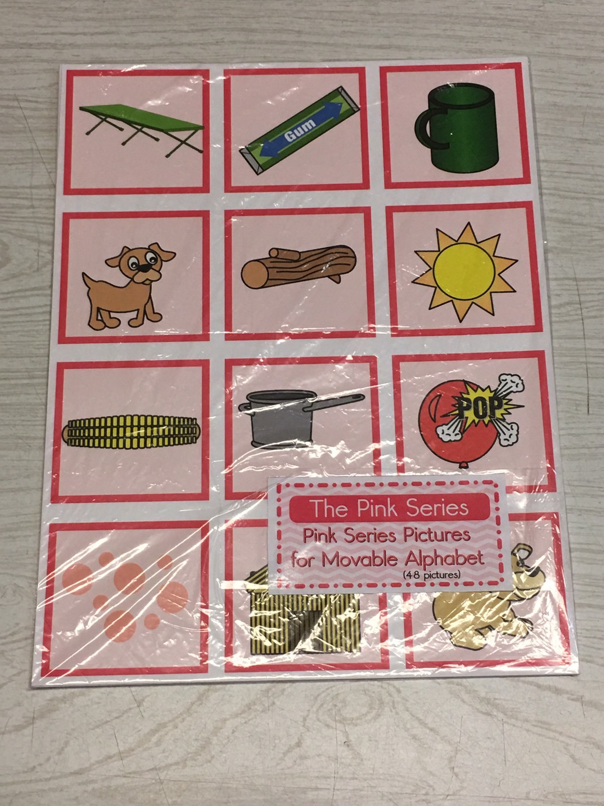 The Pink Series – Pictures For Movable Alphabet – Montessori