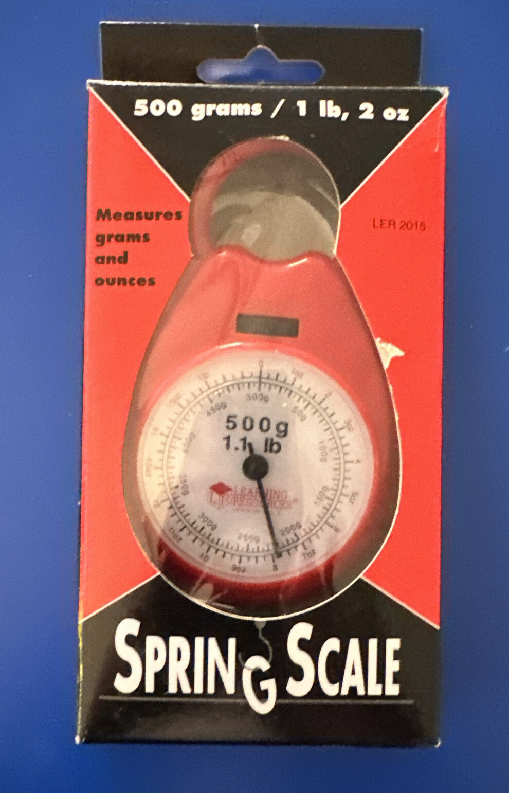 LEARNING RESOURCES SPRING SCALE 500 GRAMS-1 LBS-2 OZ