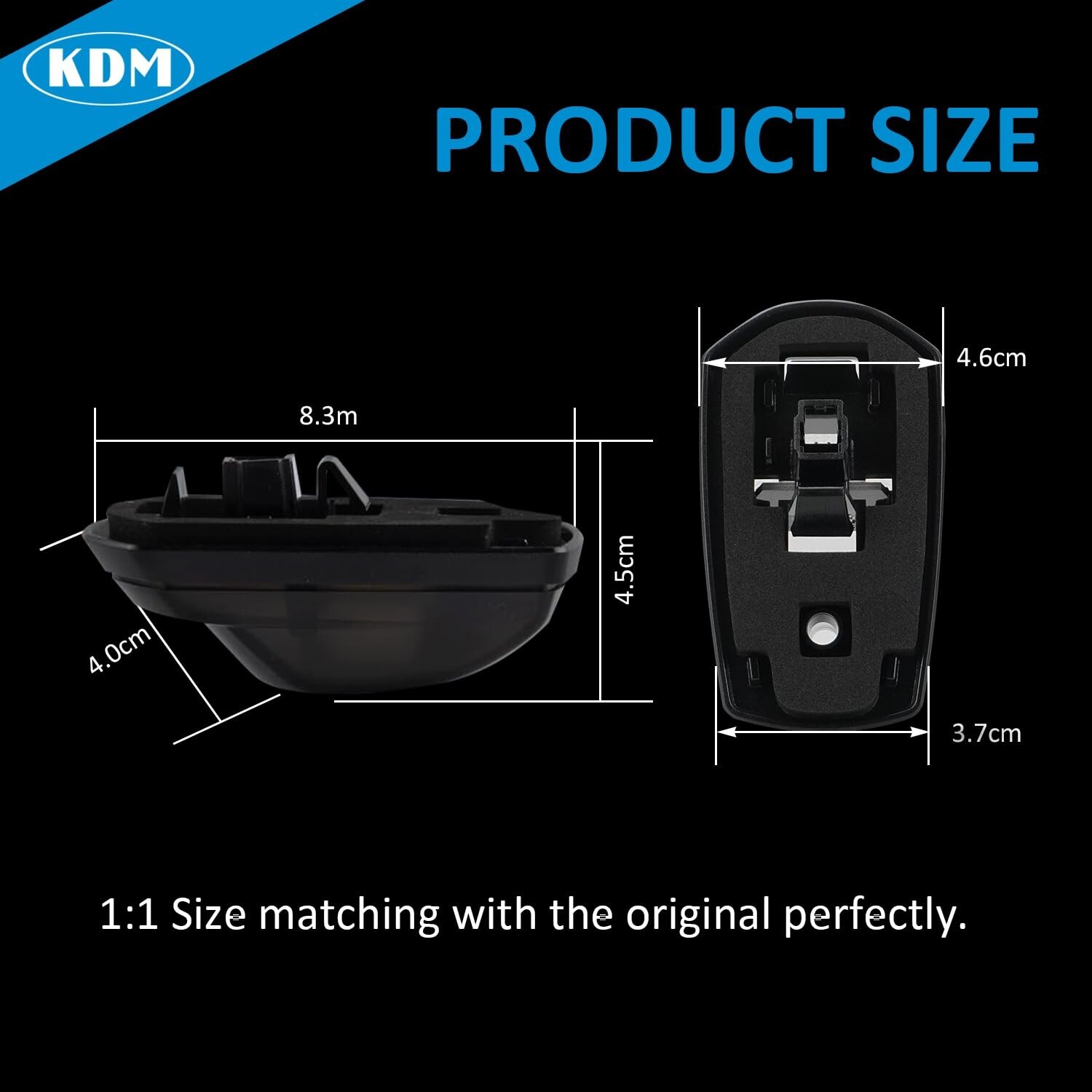 KDM Smoked Lens Led Cab Roof Top Marker Lights assembly Fit for 2017-2024 For…