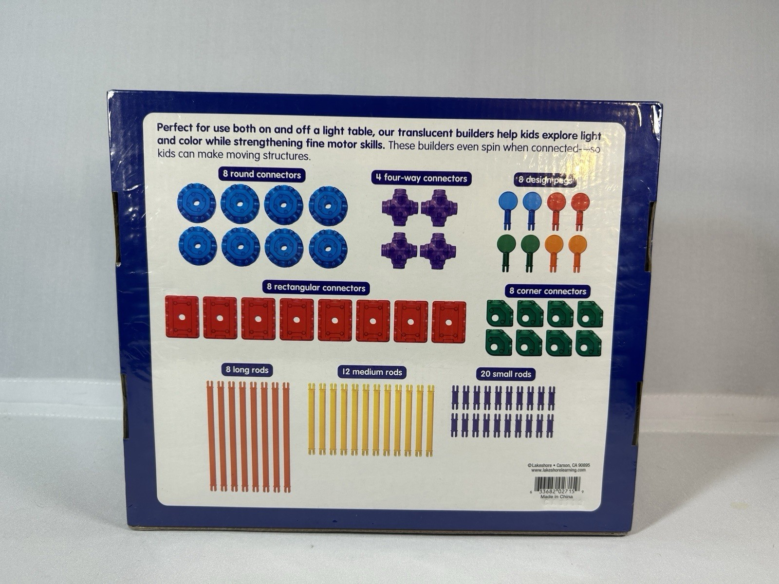 Lakeshore Translucent Imagination Builders 76-Piece Construction Set Ages 4+ New