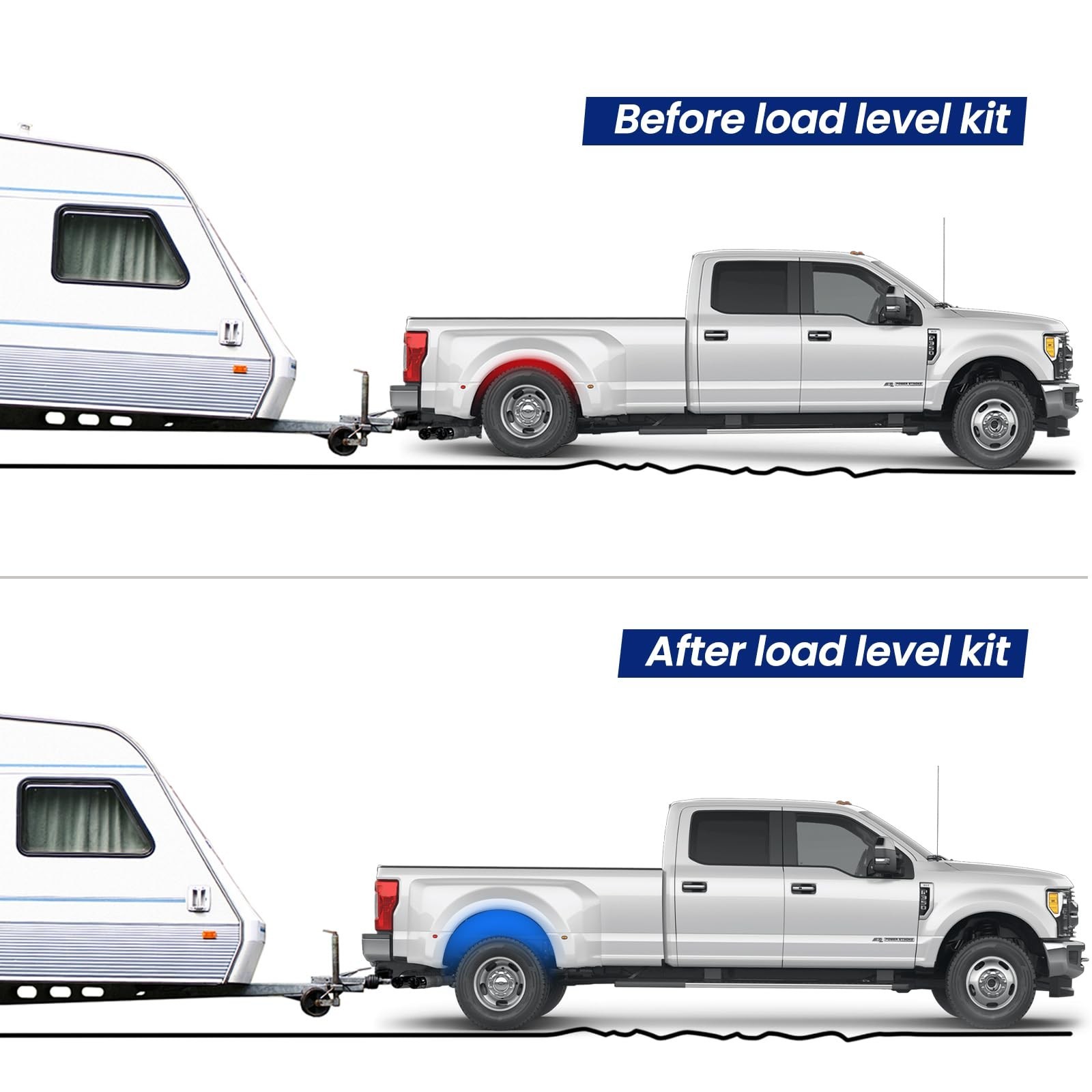 Air Suspension Kit Compatible with 2011-2016 F-250 F-350 4WD Pickups, OEM Num…