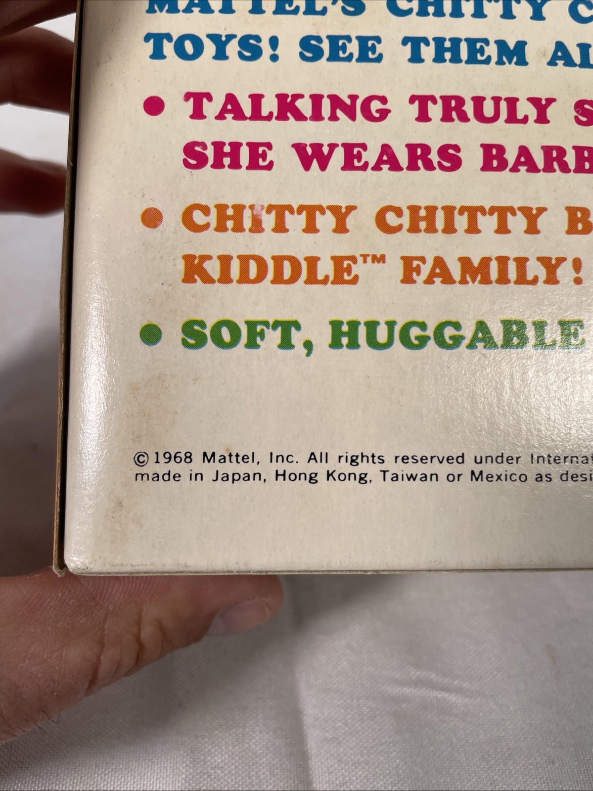 Vintage 1968 Mattel Chitty Chitty Bang Bang Car SEALED COMPLETE NOS NIB