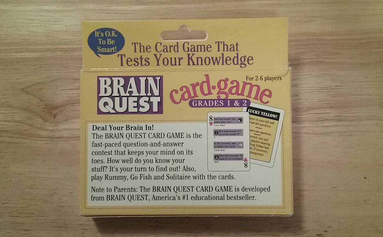 Workman Publishing Brain Quest Card Game Grades 1 & 2