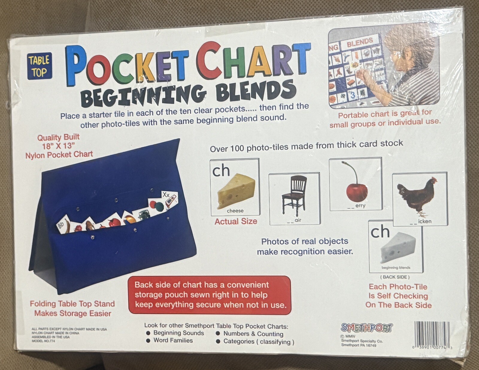 Table Top Pocket Chart Beginning Blends & Digraphs * Grades K-3 * Brand New
