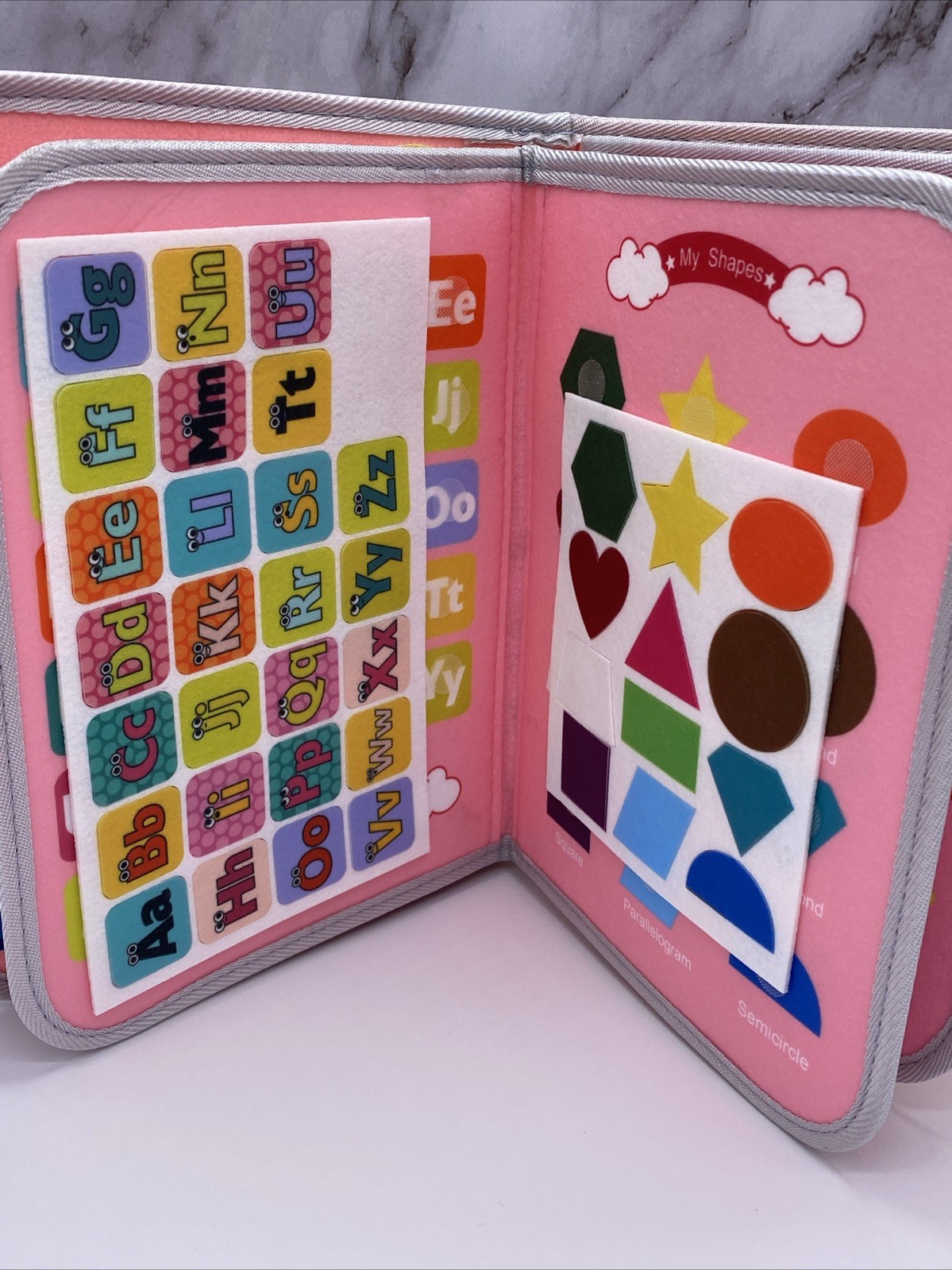Childrens Busy Board Travel Activity Educational Learning Book Toy Pink Unicorn