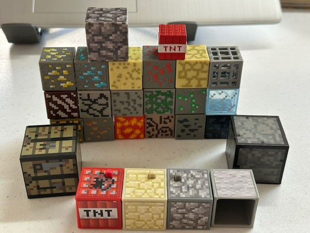 Minecraft Periodic Table Of Elements 25 Blocks Loose Mattel Mojang Various Sizes