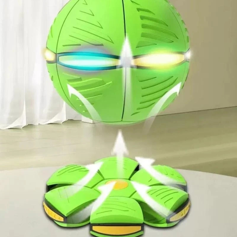 Magic Meta Bounce Ball 2-in-1 Flying Saucer Transforming LED Bouncy Toy Kids Pet