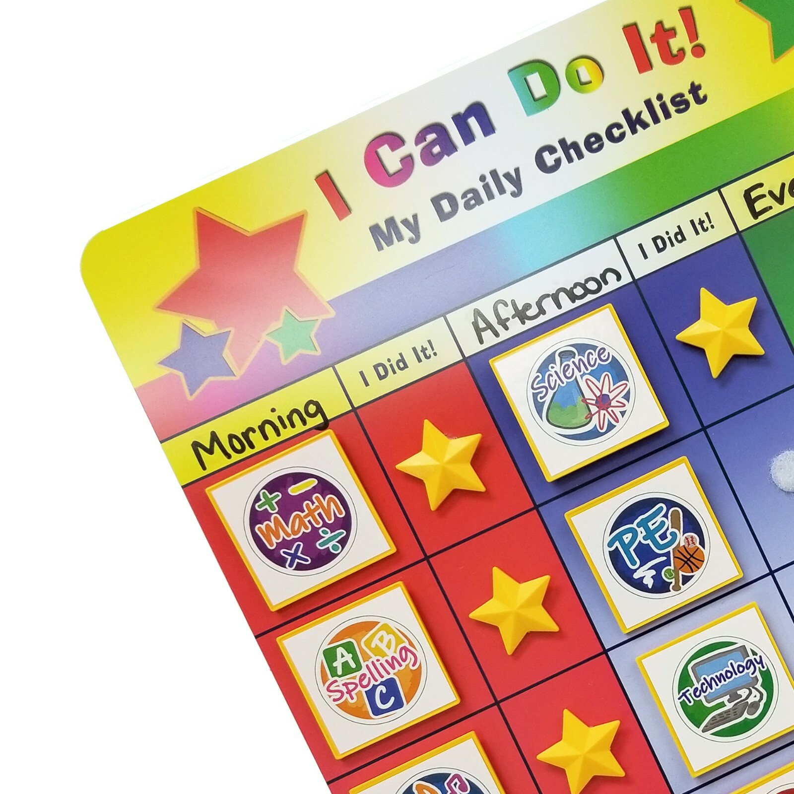 “I Can Do It!” Daily Checklist, reward incentive behavior chart WITH SUBJECTS!