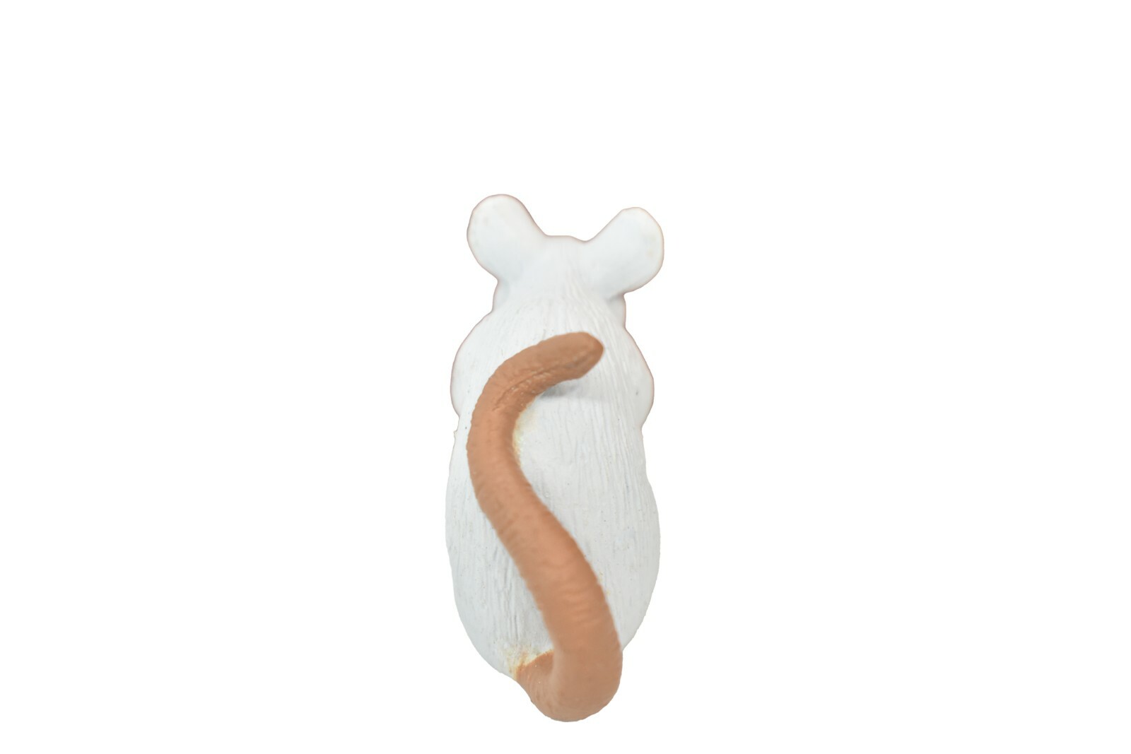 Mouse, White Sitting Plastic Replica 1 3/4IN long 1 1/2IN tall – F1674 B63