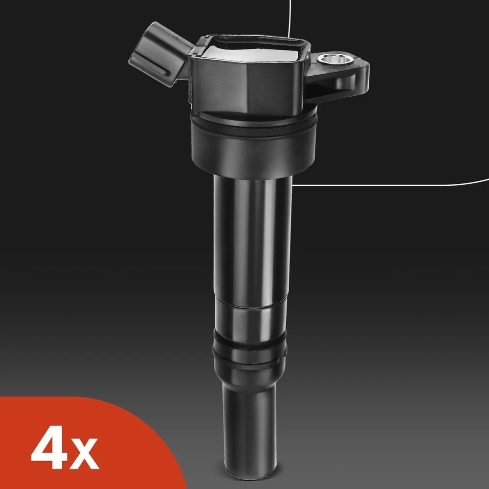 Complete Pack of 6 APM Set of 4 Ignition Coil Pack (2-pin) and Iridium