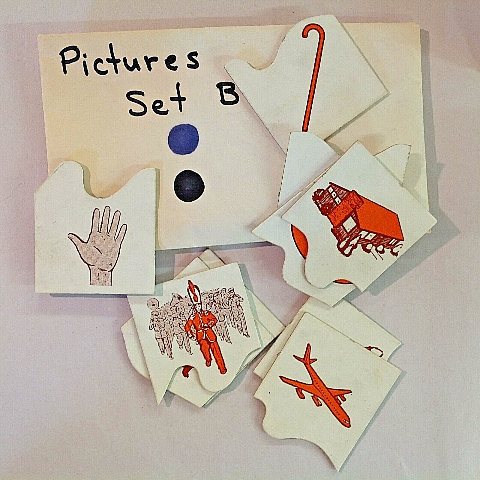 Vintage Mid Century Lot of 2 Ideal School Supply Rhyming Pictures Puzzles w/Box
