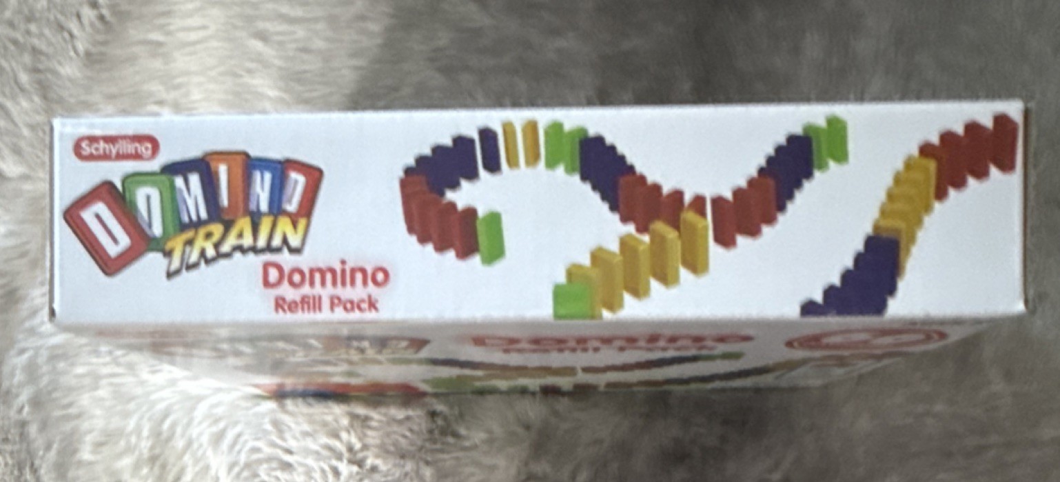 Schylling Domino Train Toy Set Multicolor with 60 Dominoes Ages 3+ Kids 1 refill