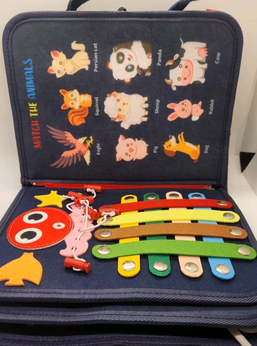 Montessori Busy Board: Sensory Toys For Toddlers To Develop Fine Motor Skills
