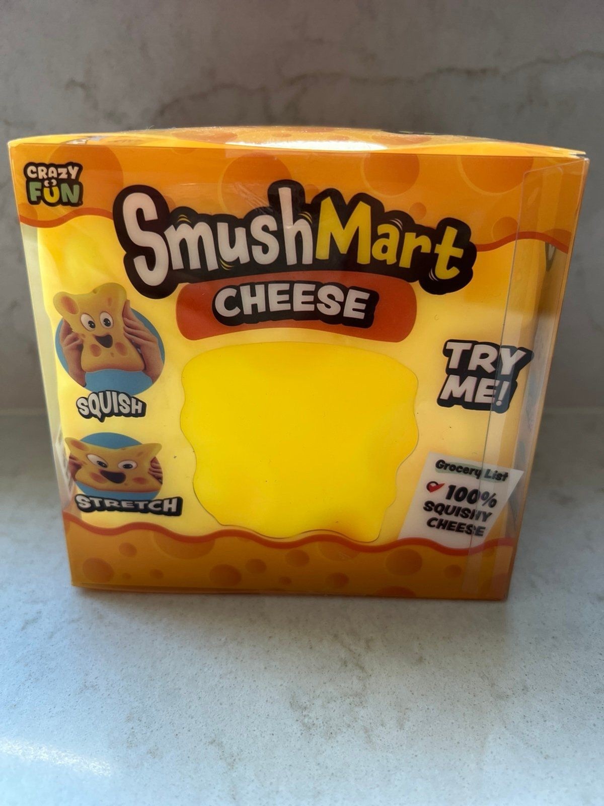 RMS Smush Mart-Cheese Squish toy fidget-NEW!
