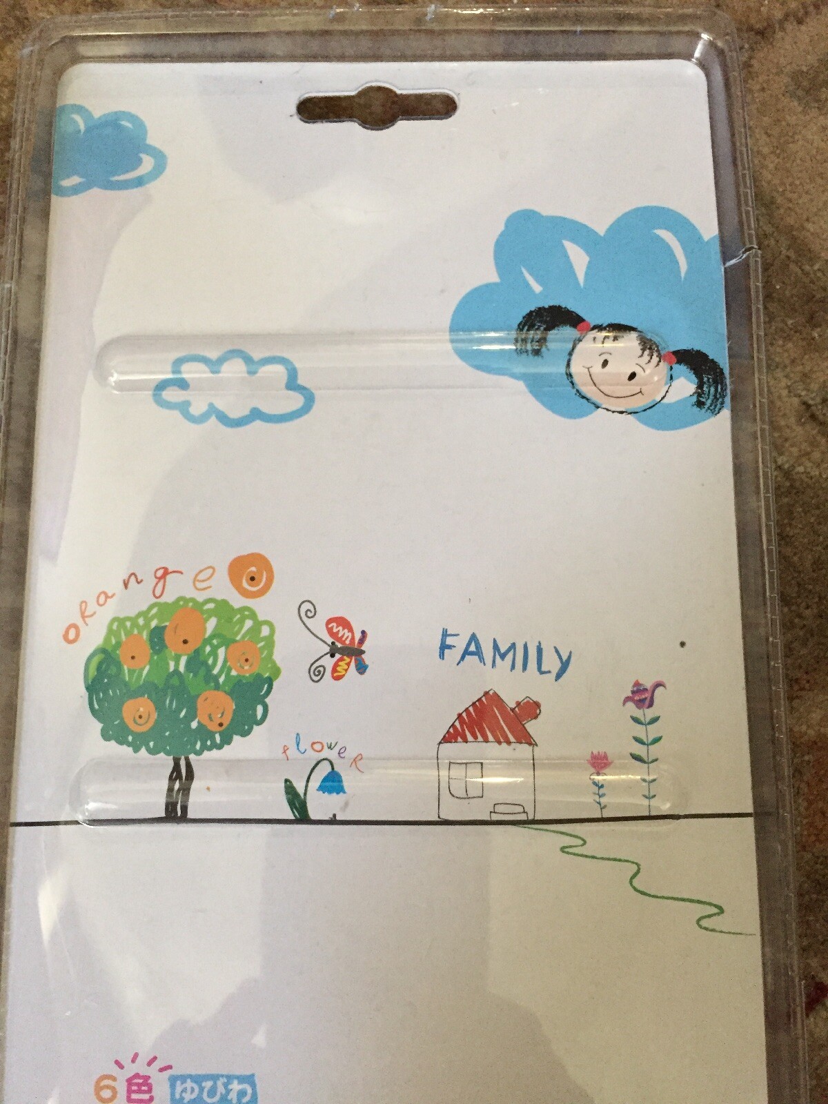 Miniso Japan DIY Childrens Crayons (6 Ring Shaped) New Sealed In Package Life