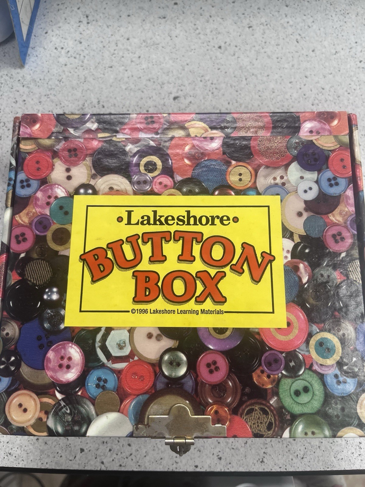 Lakeshore Learning Materials Button Box 1996 Vintage Sorting With Various Button